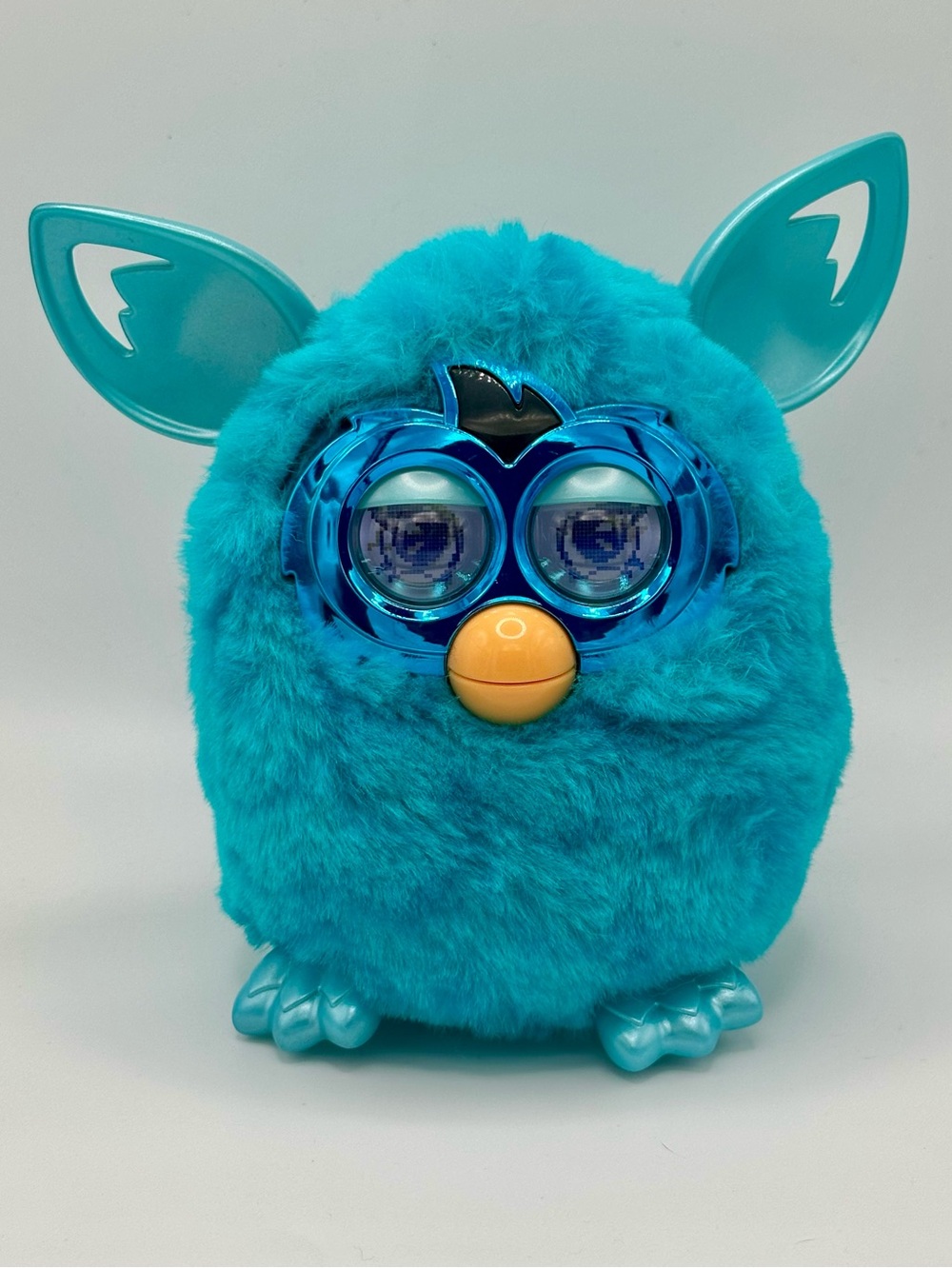 Rare 2012 Furby Boom Special Edition Blue Metallic Chrome Hasbro Speaking Moving